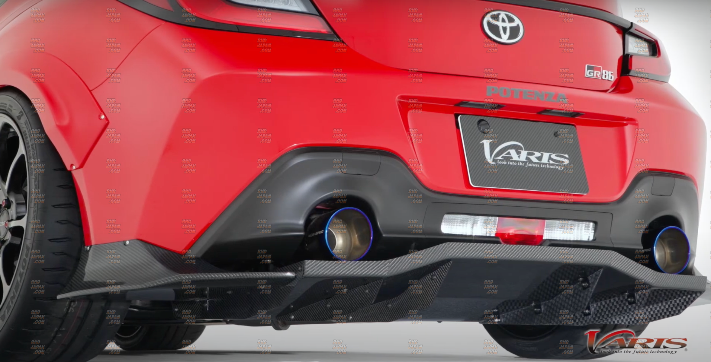 Varis Arising-I / Wide Body Rear Diffuser & Shroud Set Full Carbon
